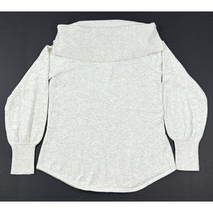 Soma Weekend WKND Eco Yarn Off Shoulder Sweater Womens Small Heather Crystal